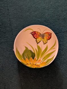 Sunflower and Butterfly Design Medium Size Italian Ceramic Bowl