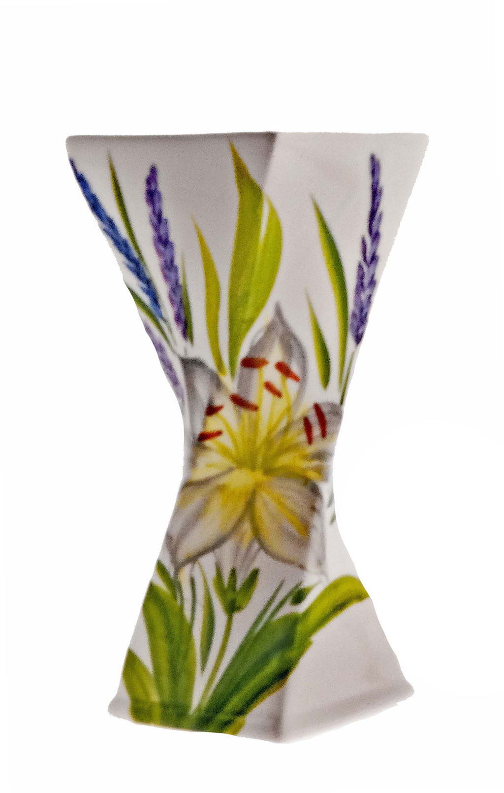 'SMALL' Lily and Lavender Italian Ceramic Vase