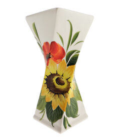 Sunflower and Poppy Ceramic Vase