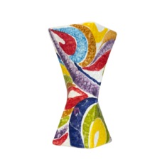 oval multi colour large vase