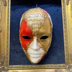 Red Gold Music Design Face Mask (To Hang)