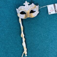 White Gold Mask with Handle  (other colours available)